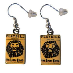 The Lion King Playbill Dangle Earrings - Theater Broadway Jewelry - NEW